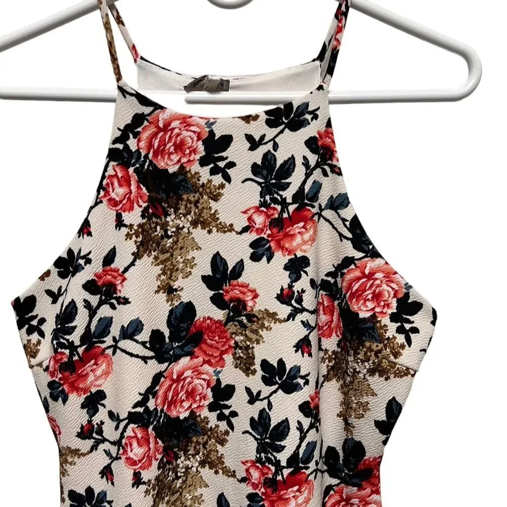 Fashion Magazine Girls Size L‎ Dress White Floral Spaghetti Strap spring AQM-B